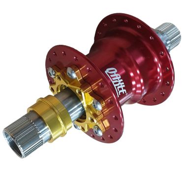 Qu-Ax Q-Axle Hub "PipiFax" Freewheel, 36 Hole - Red