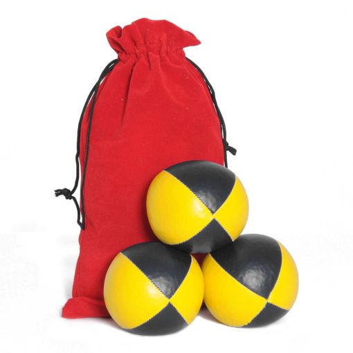 Juggling Ball Set - Black & Yellow (120g)