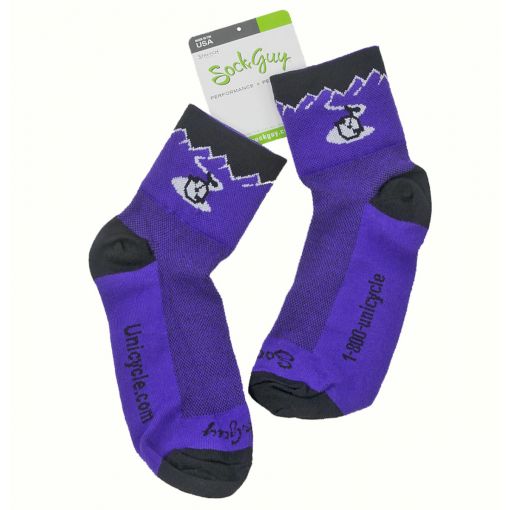 Unicycle.com Socks - Large / XLarge (Purple)