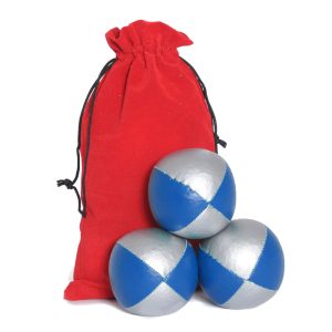 Juggling Ball Set - Silver & Blue (120g)