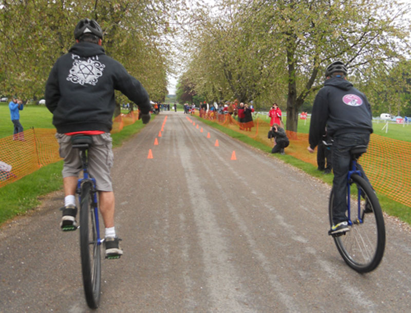 Racing at Pennies in the park